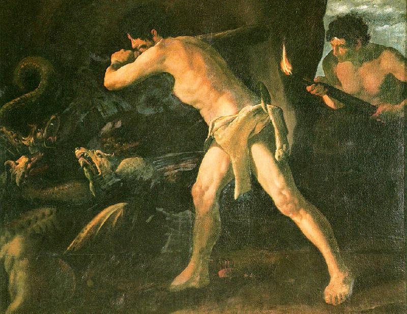 Francisco de Zurbaran hercules fighting the hydra of lerna Spain oil painting art